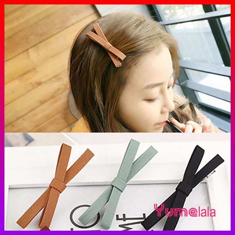 Set 2 Kẹp tóc chéo Đính nơ HÀN QUỐC