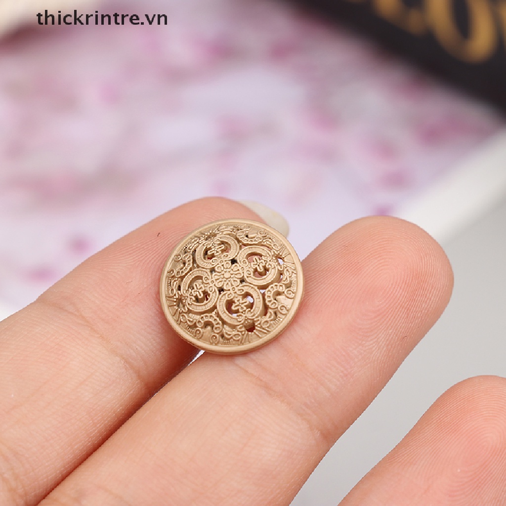 Bộ 10 Nút Áo Khoác / Áo Khoác / Đồ Thủ Công Bằng Kim Loại Đục Lỗ