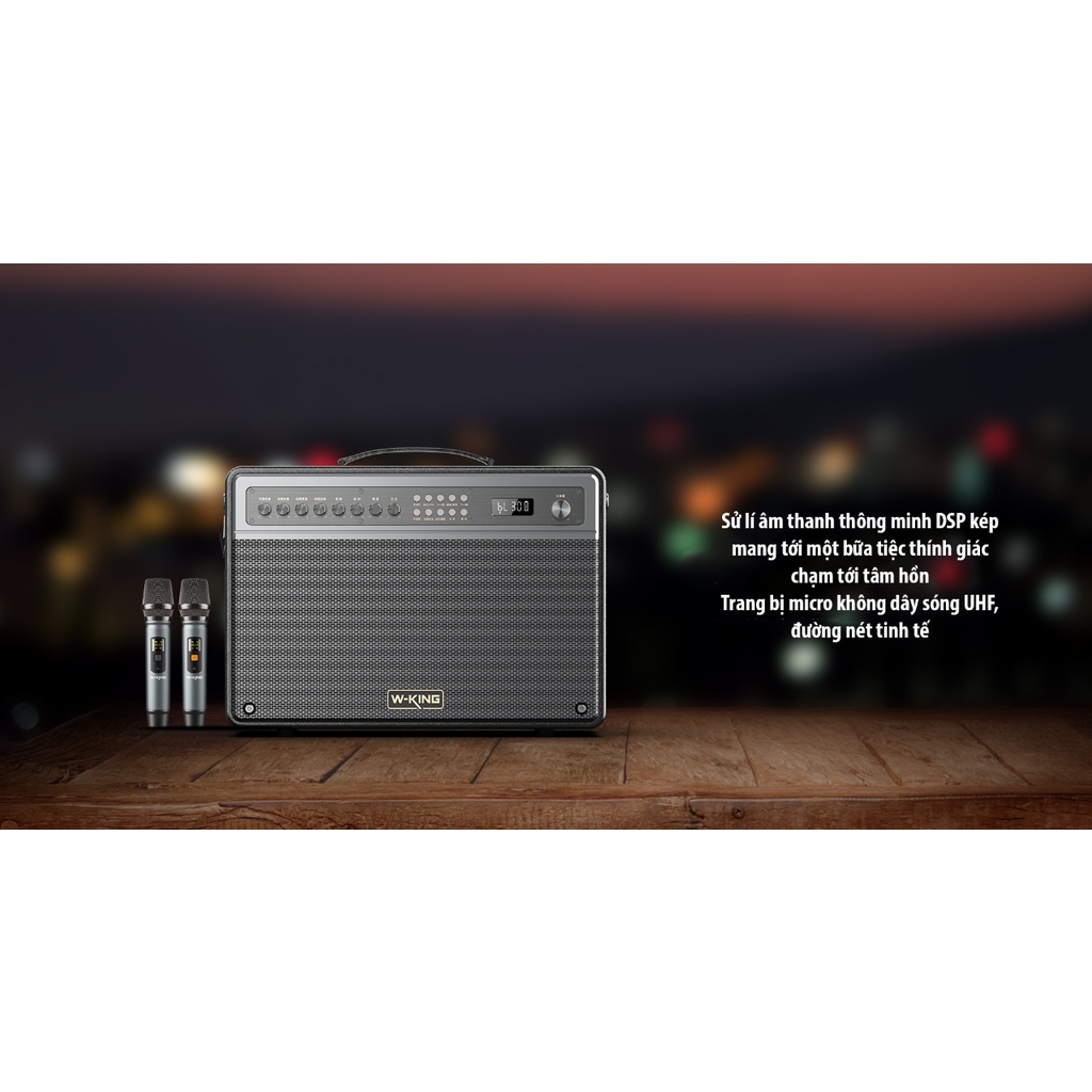 Loa xách tay Bluetooth cao cấp W-king K6 PLUS  200W
