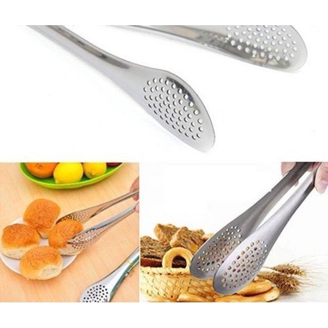 Kẹp gắp inox đầu tròn (13cm/ 22.5cm/28.5cm)