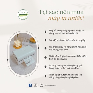 Máy in nhiệt The Greenery TG-96  In Đơn Hàng Shopee, Tem, Mã Vạch, Hóa Đơn, Dùng Giấy In Nhiệt Tự Dính