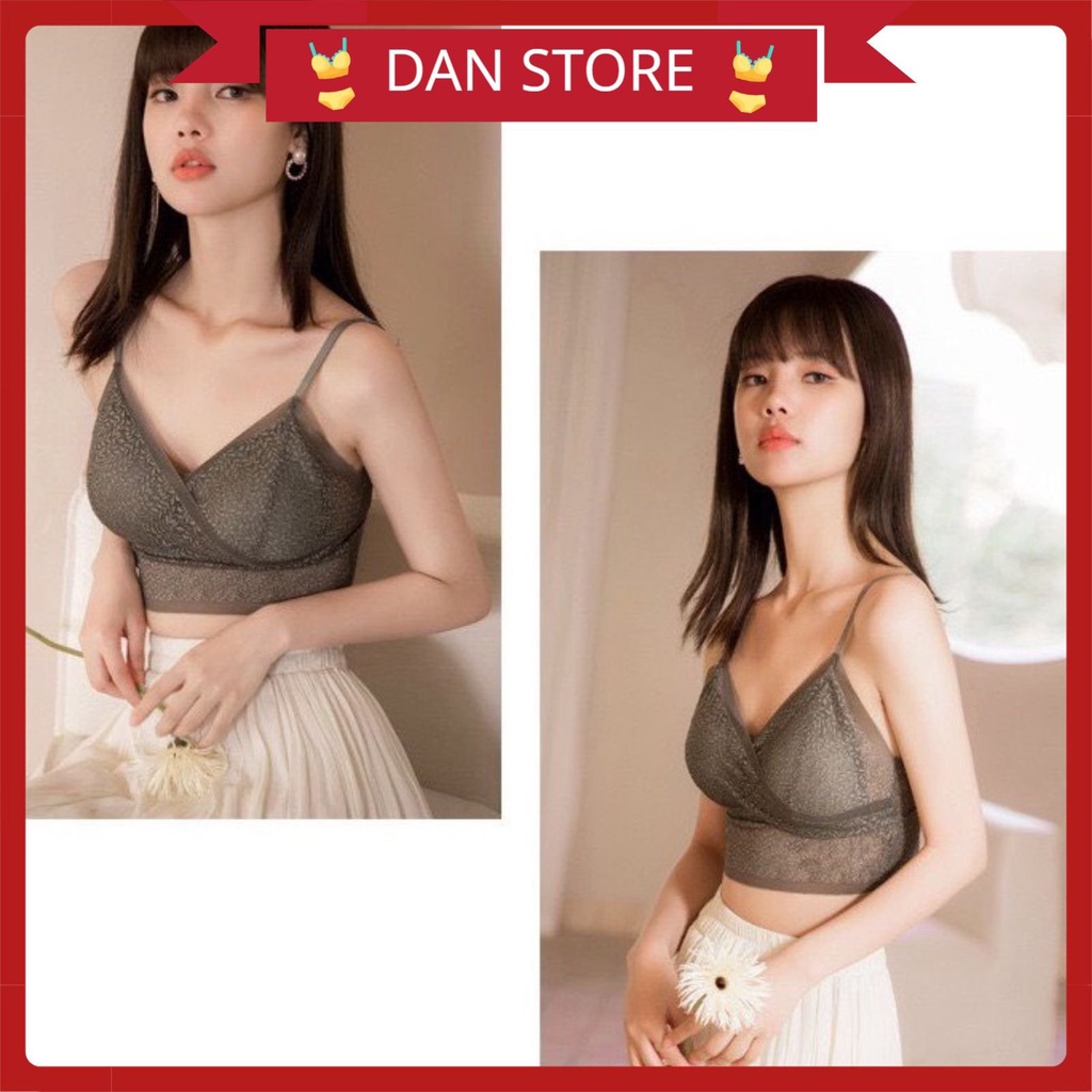 Áo Ngực Nữ - Áo Bra Ren Cao Cấp họa tiết ren lá gợi cảm tôn vòng một sexy quyến rũ DAN STORE MÃ 2066