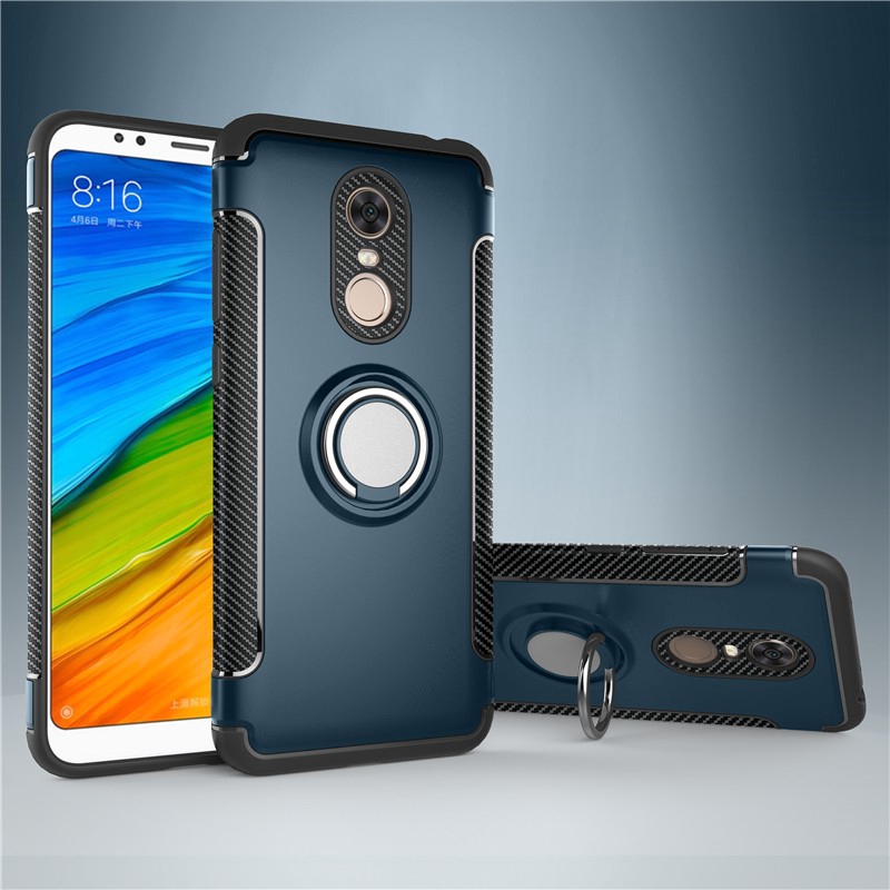 Xiaomi Redmi 5 5 Plus / 6 6a 6 Pro / Mi A2 Lite Armor Magnetic Suction Ring Car Bracket TPU Phone Case