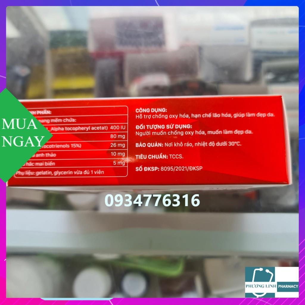 ✅ UniE đỏ [Hộp 30 viên] - Bổ sung Vitamin E, chống lão hoá, làm đẹp da (400UI)