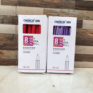 Bút nước dạng bấm chosch cs8698 xanh, đỏ, tím ,đen