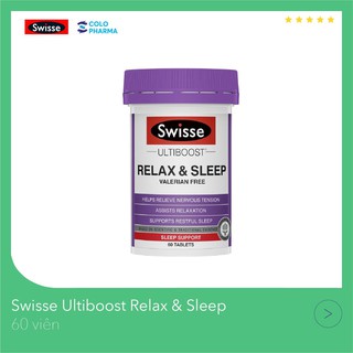 Viên Uống Hỗ Trợ Giấc Ngủ Swisse Ultiboost Relax & Sleep 60 Viên