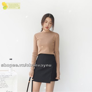 Quần giả Váy vạt xéo Đen