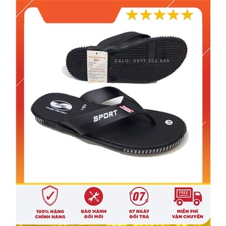 Dép kẹp tông nam xỏ ngón sport màu đen HS
