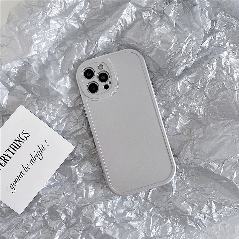Ốp Điện Thoại TPU Dẻo Màu Bạc Thời Trang Chống Bụi Bẩn / Rơi Cho IPhone 13 12 11 Pro Max X XS XR 8 7 6 Plus