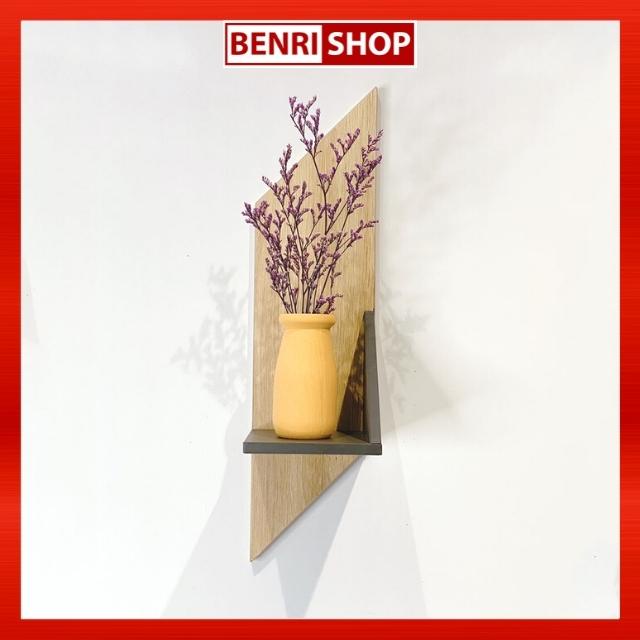 Kệ trang trí treo tường  gỗ mdf hình chiếc lá BENRI SHOP KLA