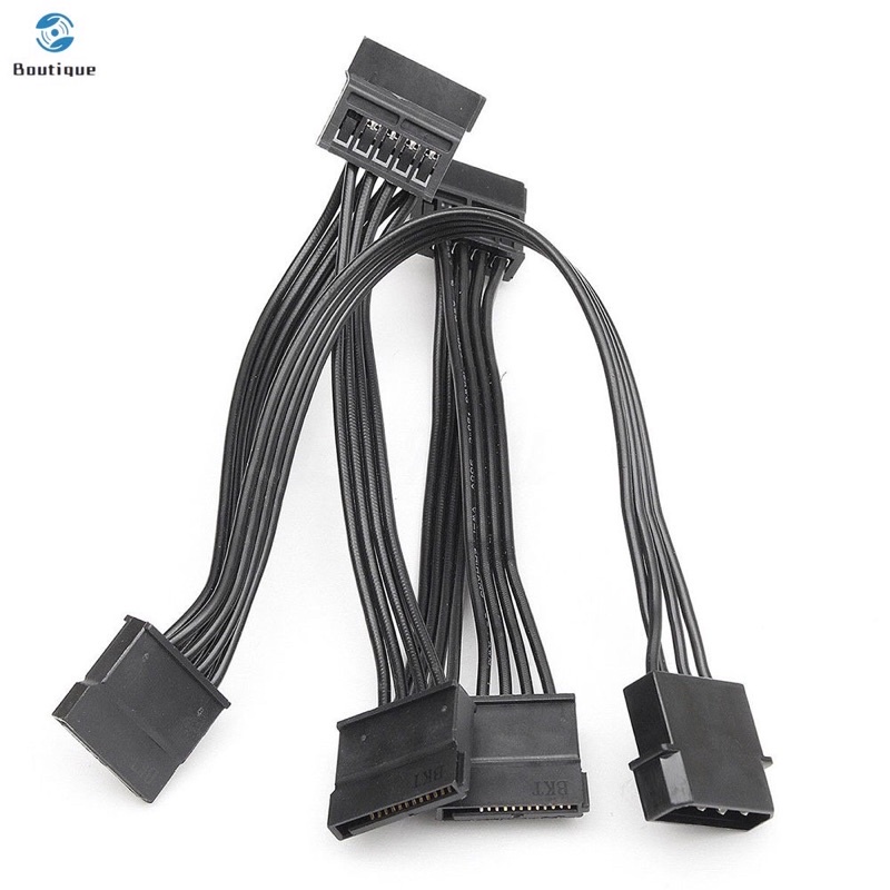 Dây Cáp Chia Nguồn Sata 4 Pin 1 ra 5 IDE SATA 15Pin cấp nguồn cho ổ cứng HDD đào Chia Coin tiện dụng