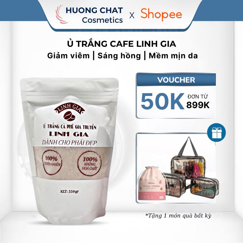 Ủ Trắng CAFE Linh Gia 100% Thiên Nhiên Cho Face & Body