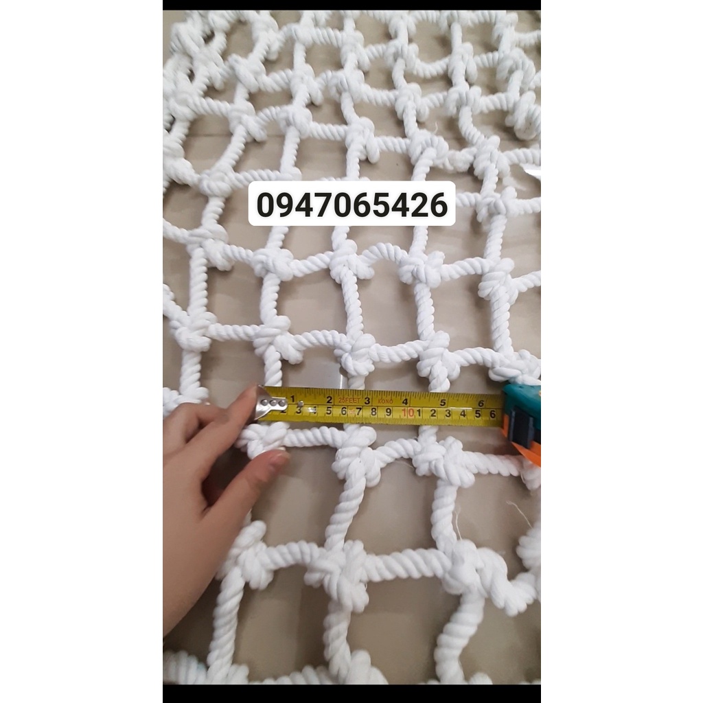 Lưới dù nằm, chắn giếng trời (6x6cm), lưới nằm õng trời