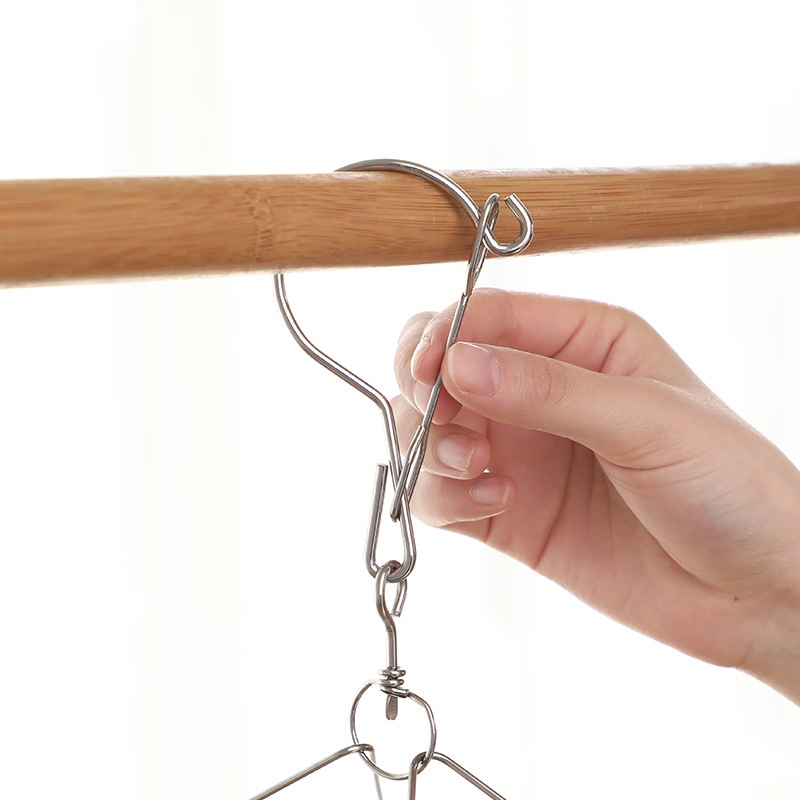 Móc Treo Phơi Đồ Đa Năng 30 Kẹp Bằng Thép Không Gỉ