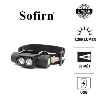 Đèn pin đội đầu sofirn d25s led sst40 sáng 1200 lumen xa 50m sạc usb pin sạc 18650