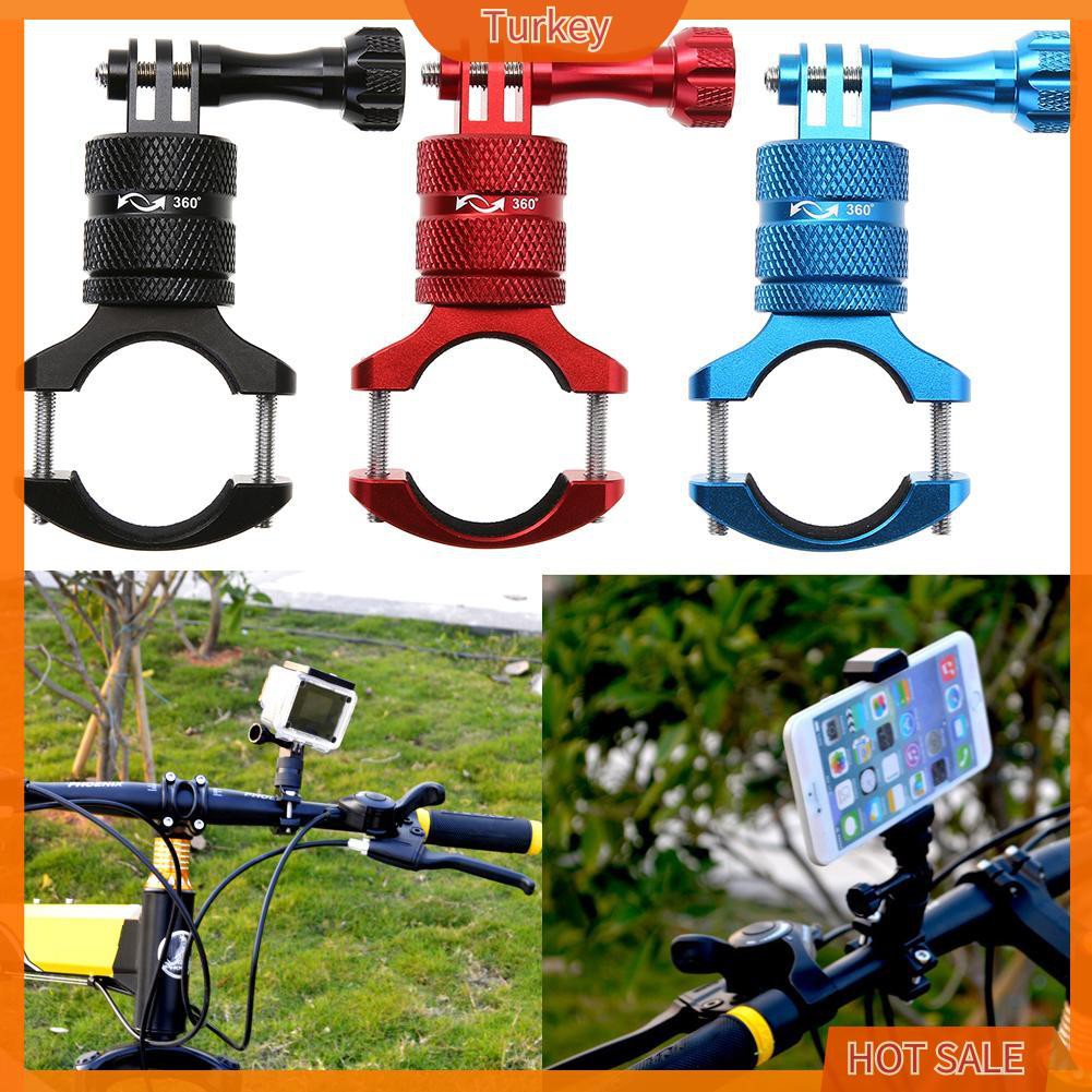 Giá Đỡ Máy Ảnh Gopro Bằng Hợp Kim Nhôm Gắn Tay Lái Xe Đạp / Xe Máy Dễ Điều Chỉnh