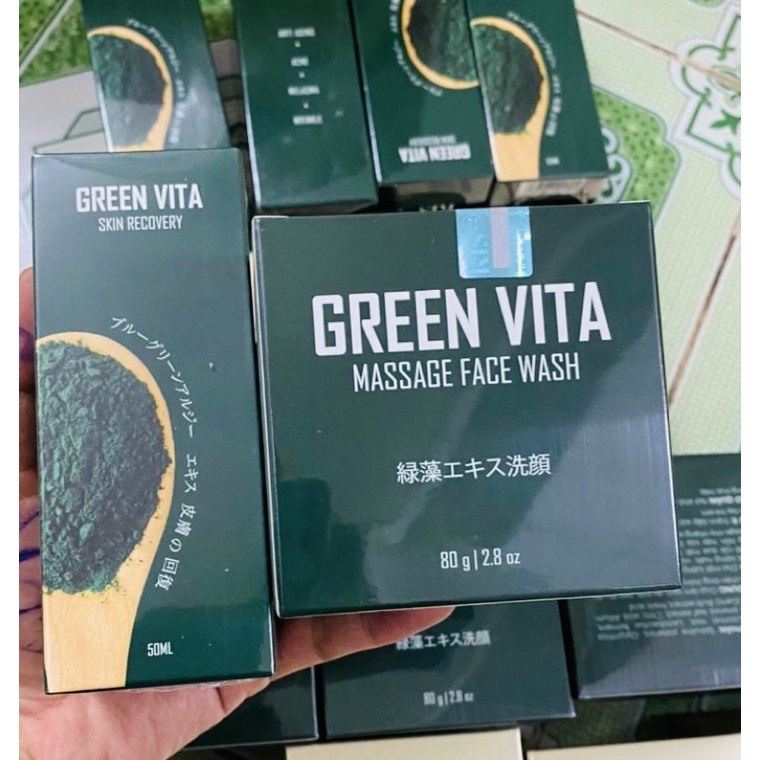 BỘT RỬA MẶT GREENVITA ( dùng kết hợp với vi tảo GREENVITA)