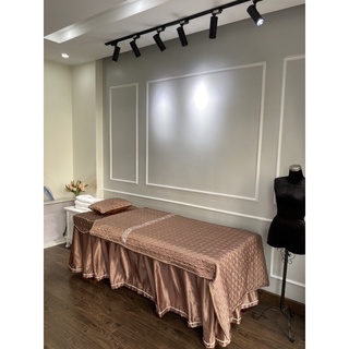 Ga spa lụa trần bông cao cấp kèm vỏ gối