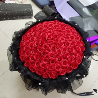 Vải voan phủ phụ kiện làm bó hoa sáp combo 6m