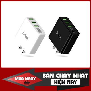 Cốc sạc nhanh 3 cổng USB Hoco C15