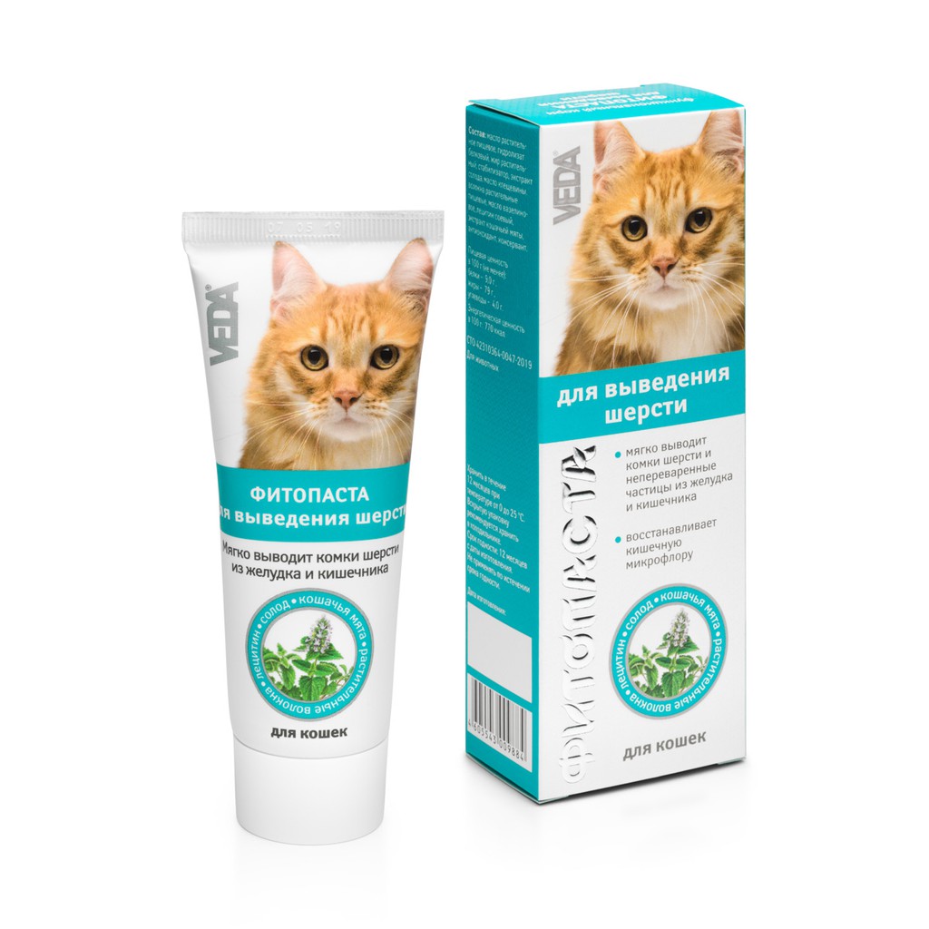 [Date 18/8/2022] Veda Gel FitoPasta - GEL TIÊU BÚI LÔNG CHO MÈO CON VÀ MÈO TRƯỞNG THÀNH 75g
