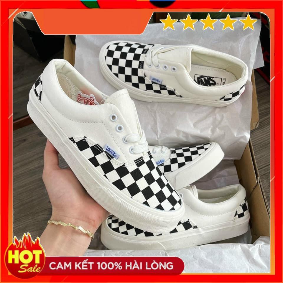 {🅵🅻🅰🆂🅷 🆂🅰🅻🅴 11.11} Giày thể thao Vans caro lười, buộc dây hàng đẹp full box bill dành cho nam nữ freeship