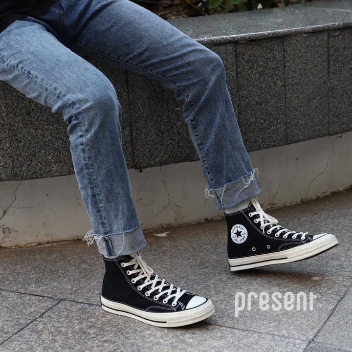 [FREESHIP - HÀNG AUTH KÈM BILL] Giày Sneakers Converse 1970s Black White Cao Cổ - Present Original Sneakers | BigBuy360 - bigbuy360.vn