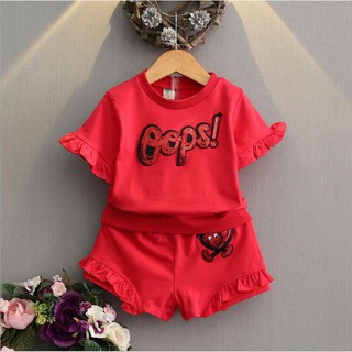 Sét bộ quần áo đỏ bé gái size 12-22kg BH54