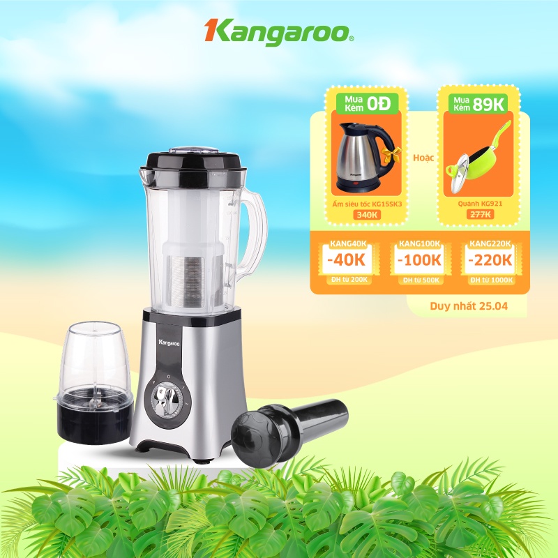 Máy xay sinh tố đa năng 2 cối Kangaroo KG2B3