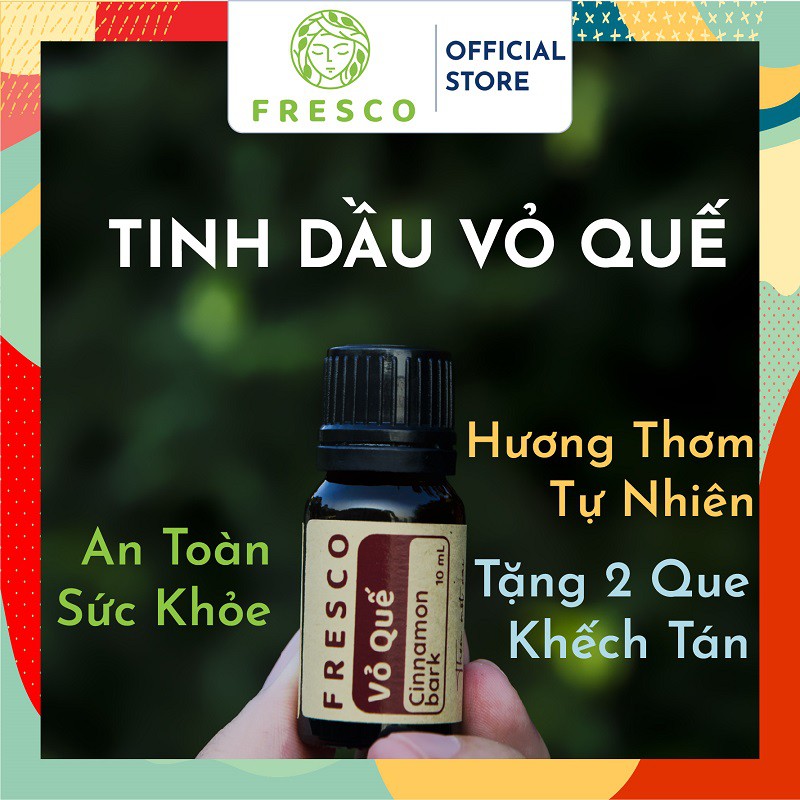 TINH DẦU QUẾ 🌿𝐅𝐑𝐄𝐄𝐒𝐇𝐈𝐏🌿 CÓ KIỂM NGHIỆM CHẤT LƯỢNG (COA) - TINH DẦU THƠM PHÒNG THIÊN NHIÊN - ĐUỔI MUỖI - FRESCO