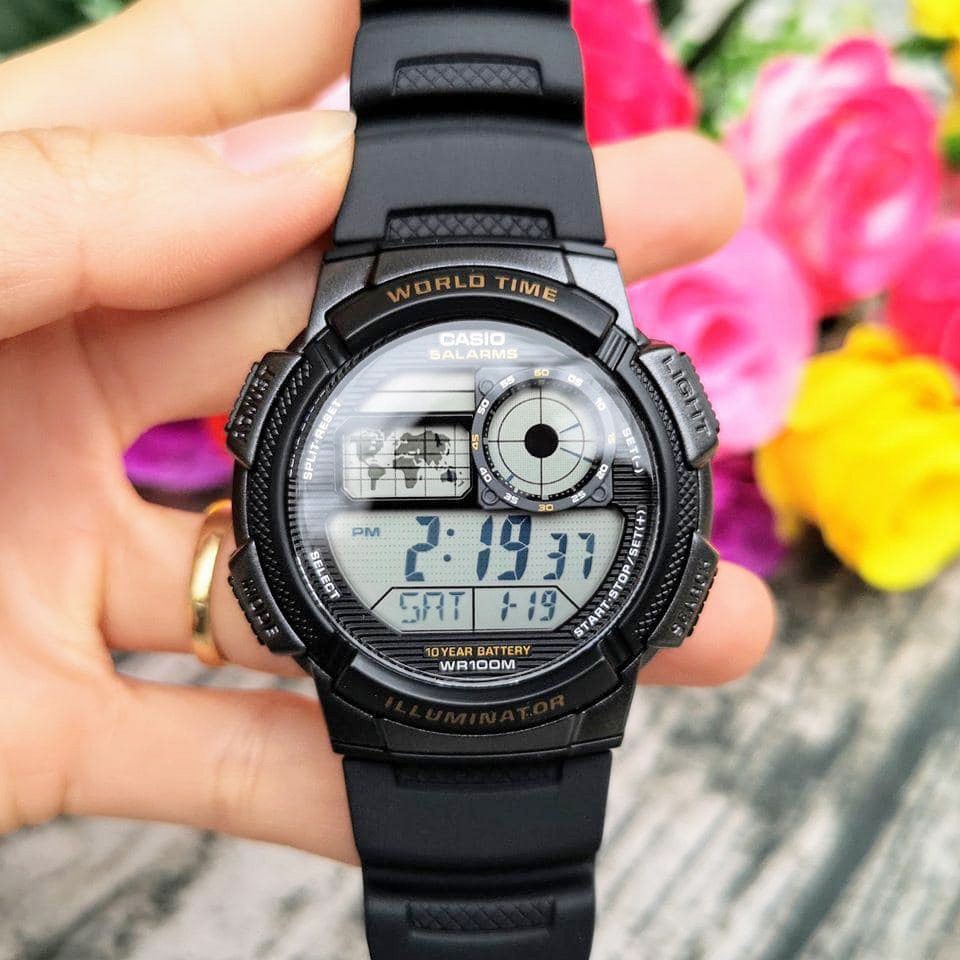 [SIÊU HOT] Đồng Hồ nam thể thao dây nhựa Casio Standard AE-1000W-1AVDF chính hãng An