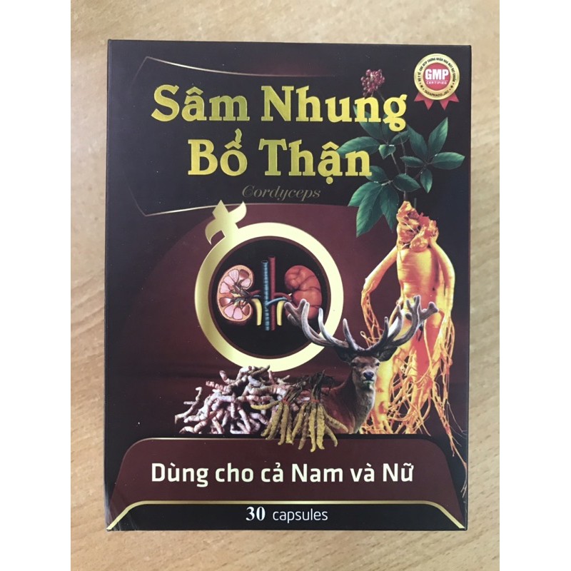 SÂM NHUNG BỔ THẬN Cordyceps- Hộp 30 Viên -  Dùng Cho Cả Nam Và Nữ,  Giúp Bồi Bổ Cơ Thể Khỏe Mạnh