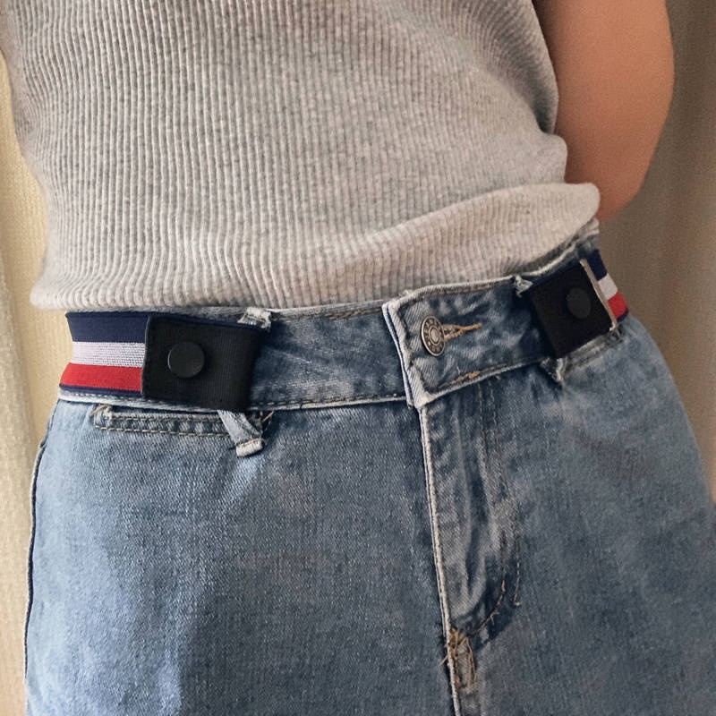 Hàng Có Sẵn Quần Lười Denim Không Có Dây Đai Đàn Hồi Chống Dị Ứng Phong Cách Hàn Quốc Dành Cho Nam Và Nữ