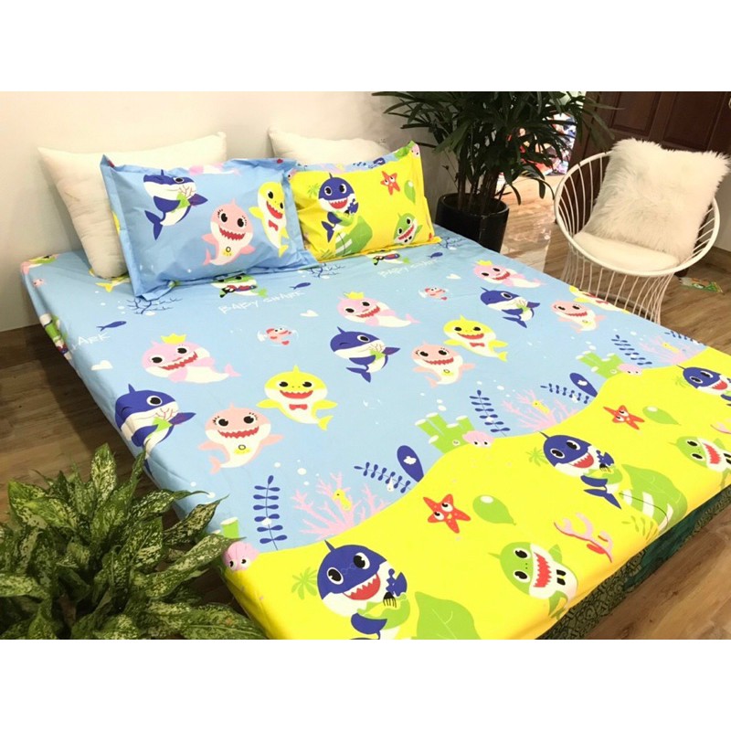 GA CHỐNG THẤM GOODMAMA BỘ 3 MÓN (1 GA VÀ 2 VỎ GỐI)   100% COTTON