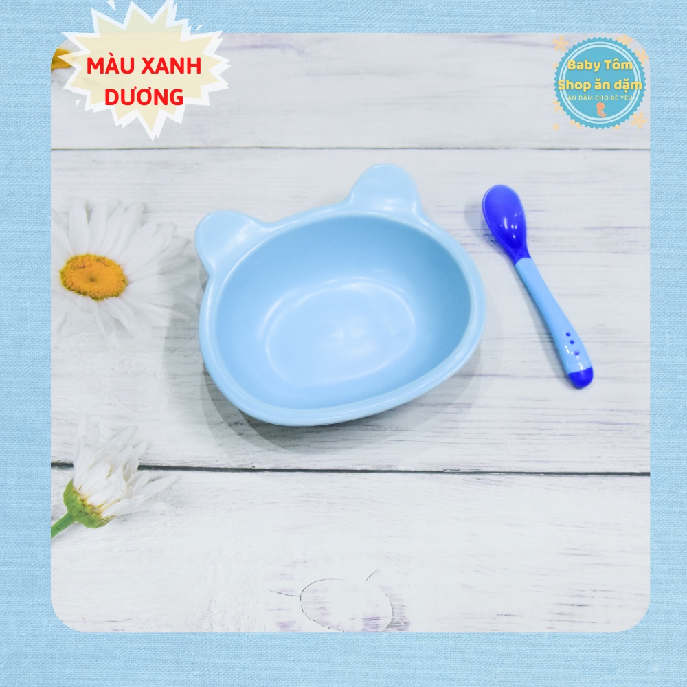 Bát gốm sứ ăn dặm hình Gấu dung tích 300ml, Baby Tôm