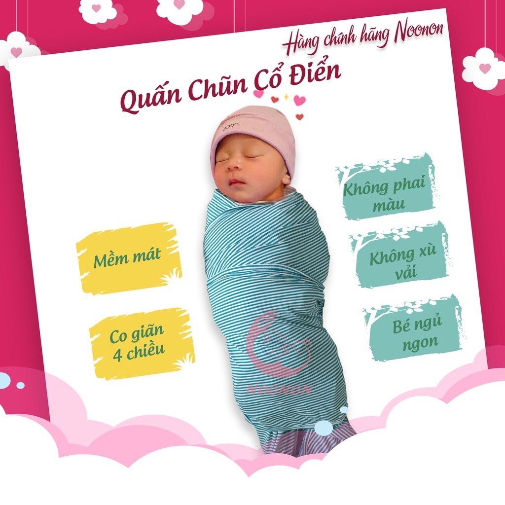 [Chọn mẫu] Quấn chũn thần thánh Noonon giúp bé ngủ ngon sâu giấc