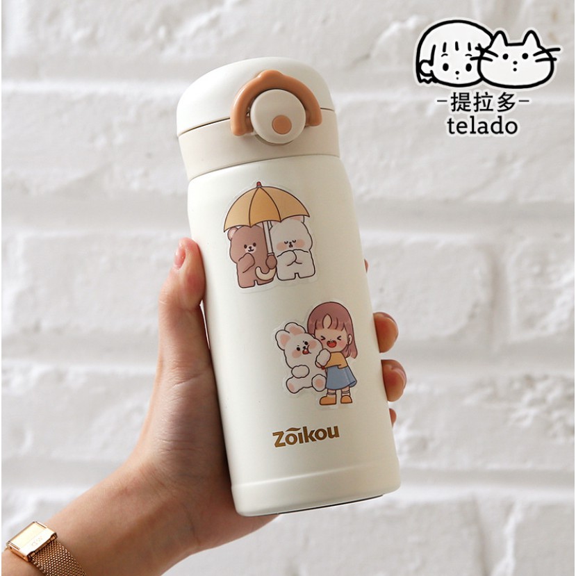 Bộ 40 sticker trang trí Telado - Cute schoolgirl hình dán sổ tay trong suốt | BSB125