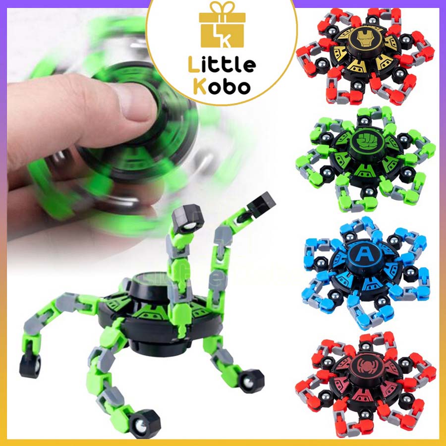 Con Quay Spinner Robot Con Quay Cơ Khí Đồ Chơi Trẻ Em Robot Biến Hình Có Thể Làm Giá Đỡ Điện Thoại Avenger