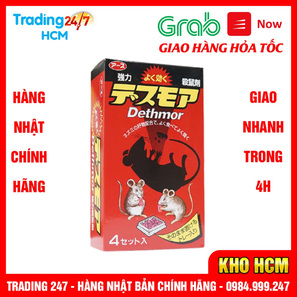 [Hỏa tốc HCM] Thuốc diệt chuột Dethmor dạng viên hộp 4 vỉ - Nội địa Nhật Bản