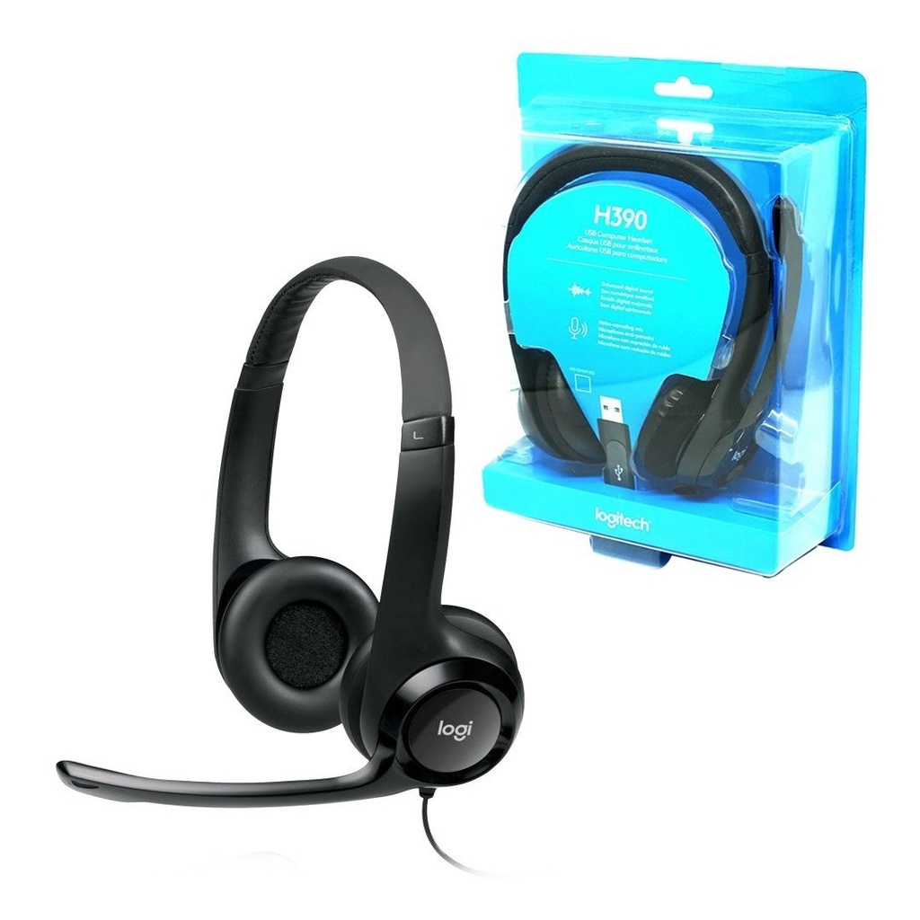 Tai Nghe USB LOGITECH H390 Khử Tiếng Ồn- Hàng Chính Hãng - Bảo Hành 12 Tháng
