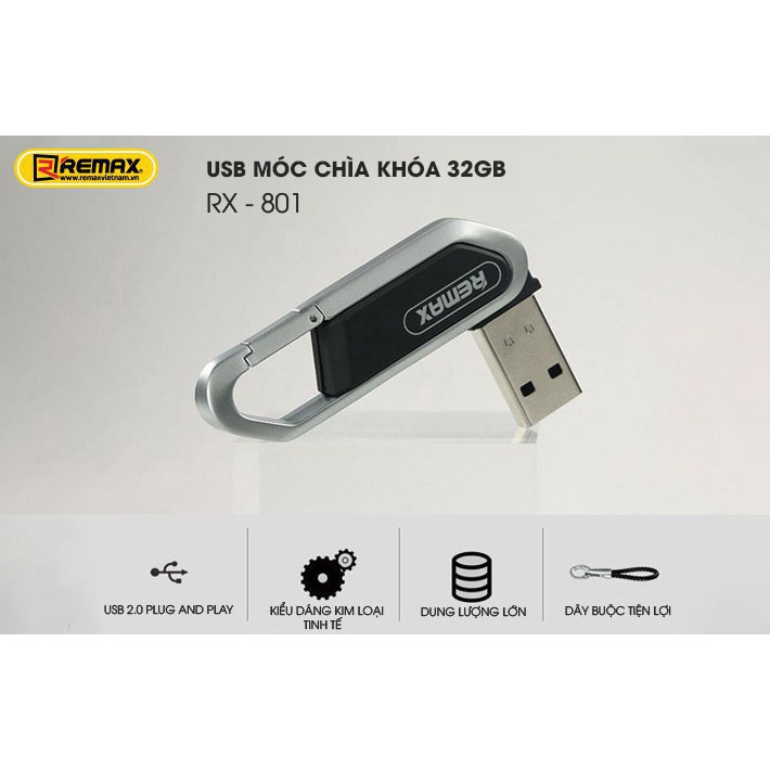 USB Remax RX 801 Móc Chìa Khoá - Siêu Tiện Lợi - Thời Trang