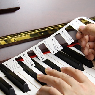 88 Keys Removable Kids Musical Accessories Learning For Beginner Stave Overlay Piano Keyboard Sticker