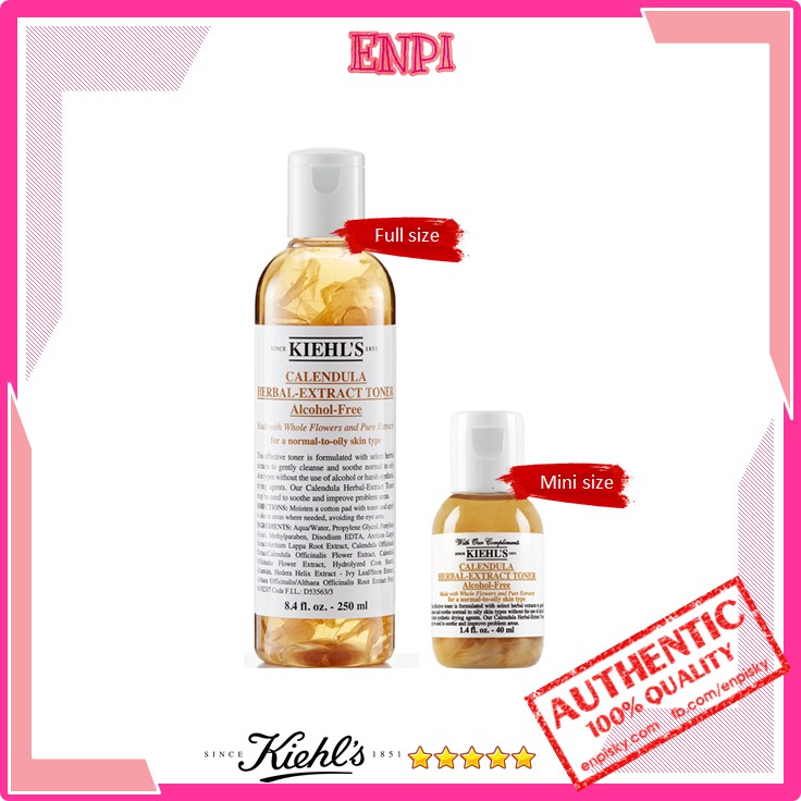 Toner hoa cúc Kiehl's Calendula Herbal Extract Alcohol-Free Toner