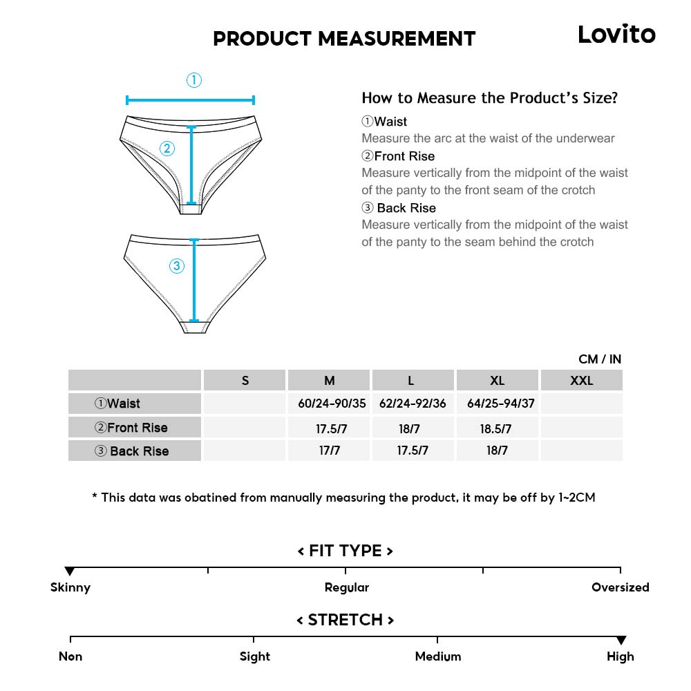 Lovito quần lót ren không co giãn L00107 (đen / xanh lá / hồng nhạt) | BigBuy360 - bigbuy360.vn