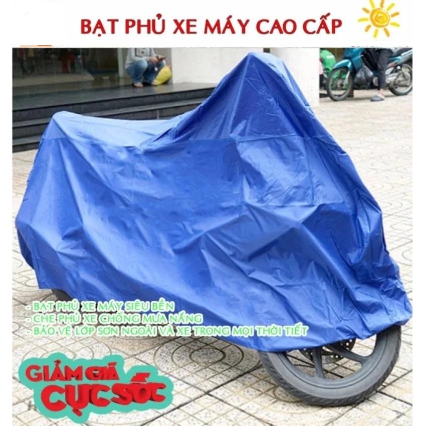 Bạt Phủ Xe Máy Vải Dù Chống Thấm Nước Cho Xe Máy, Xe Đạp..