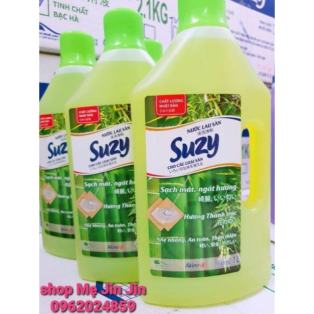 [CHÍNH HÃNG] [tặng ngay khăn lau]nước lau sàn SUZY 1L - thành phần HỮU CƠ, chất lượng NHẬT BẢN