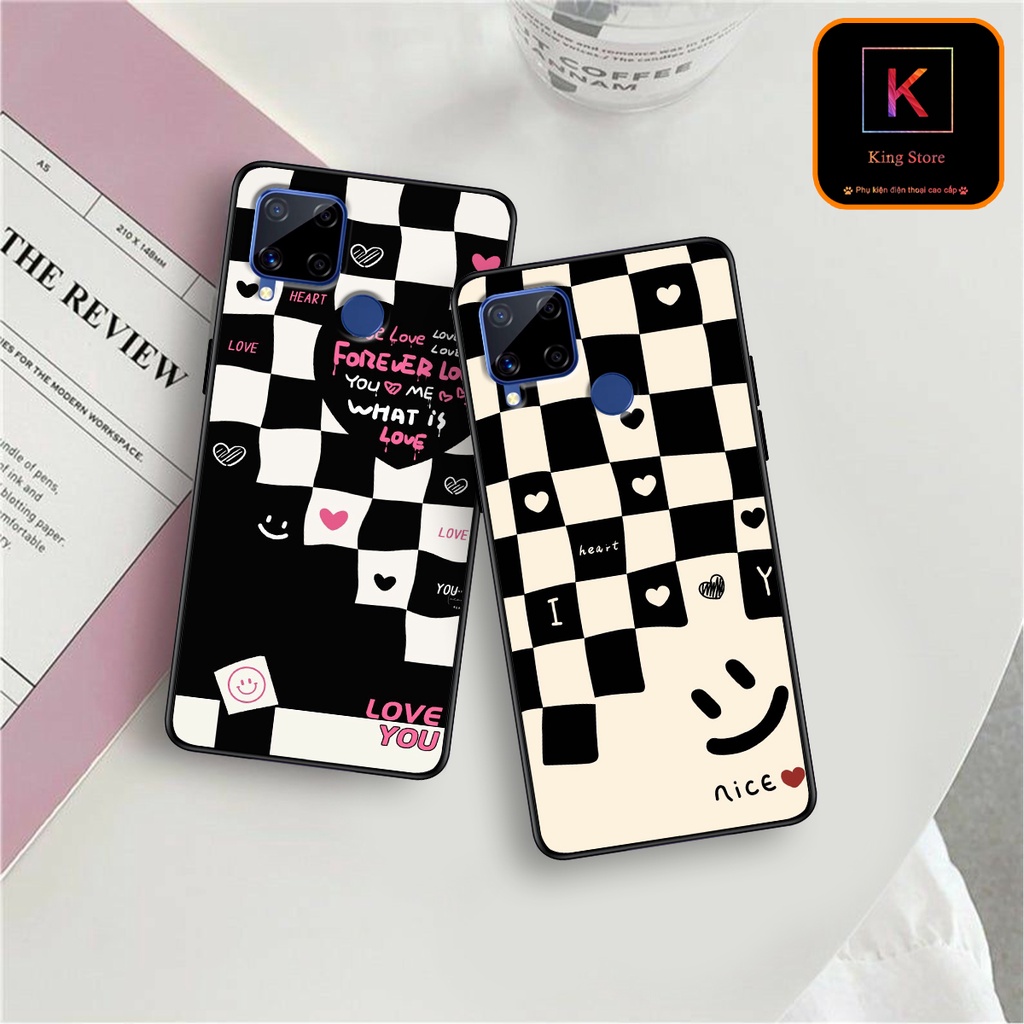 Ốp Lưng Oppo Realme C12- Realme C15 - Ốp Oppo in hình họa tiết caro - Chất liệu TPU siêu bền, sang trọng
