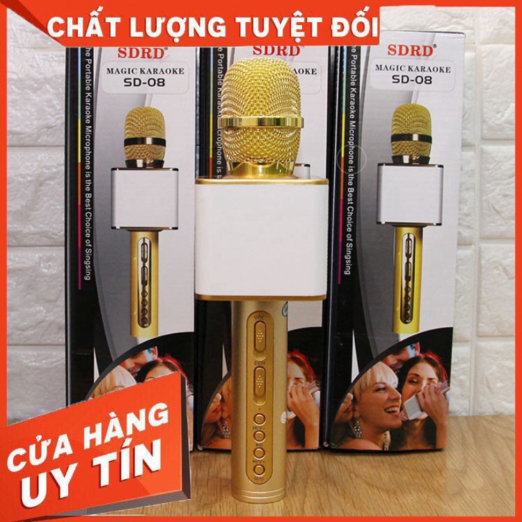 [CHẤT LƯỢNG SỐ 1]  Mic Karaoke Magic SD-08 Hàng Loại 1 Âm Thanh Chuẩn Loa To Đời Mới