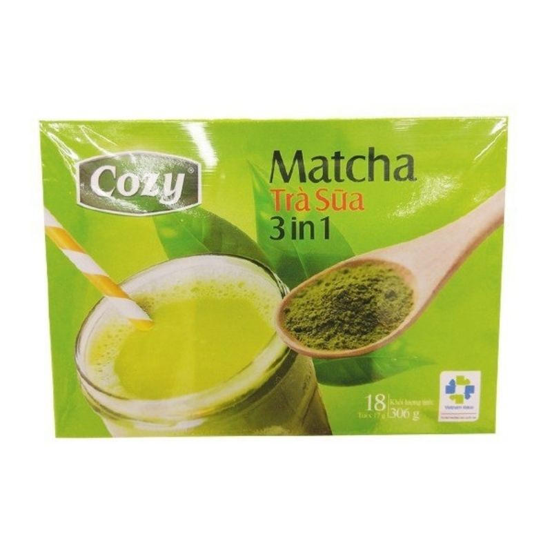 Trà Sữa Matcha Cozy 3 in 1 hộp 18 gói