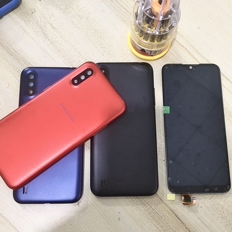 Combo Bộ vỏ + Màn Hình Samsung A01 Q- led Công Nghệ Cao Hàng Cao Cấp Tặng Bộ Ốc Vít.